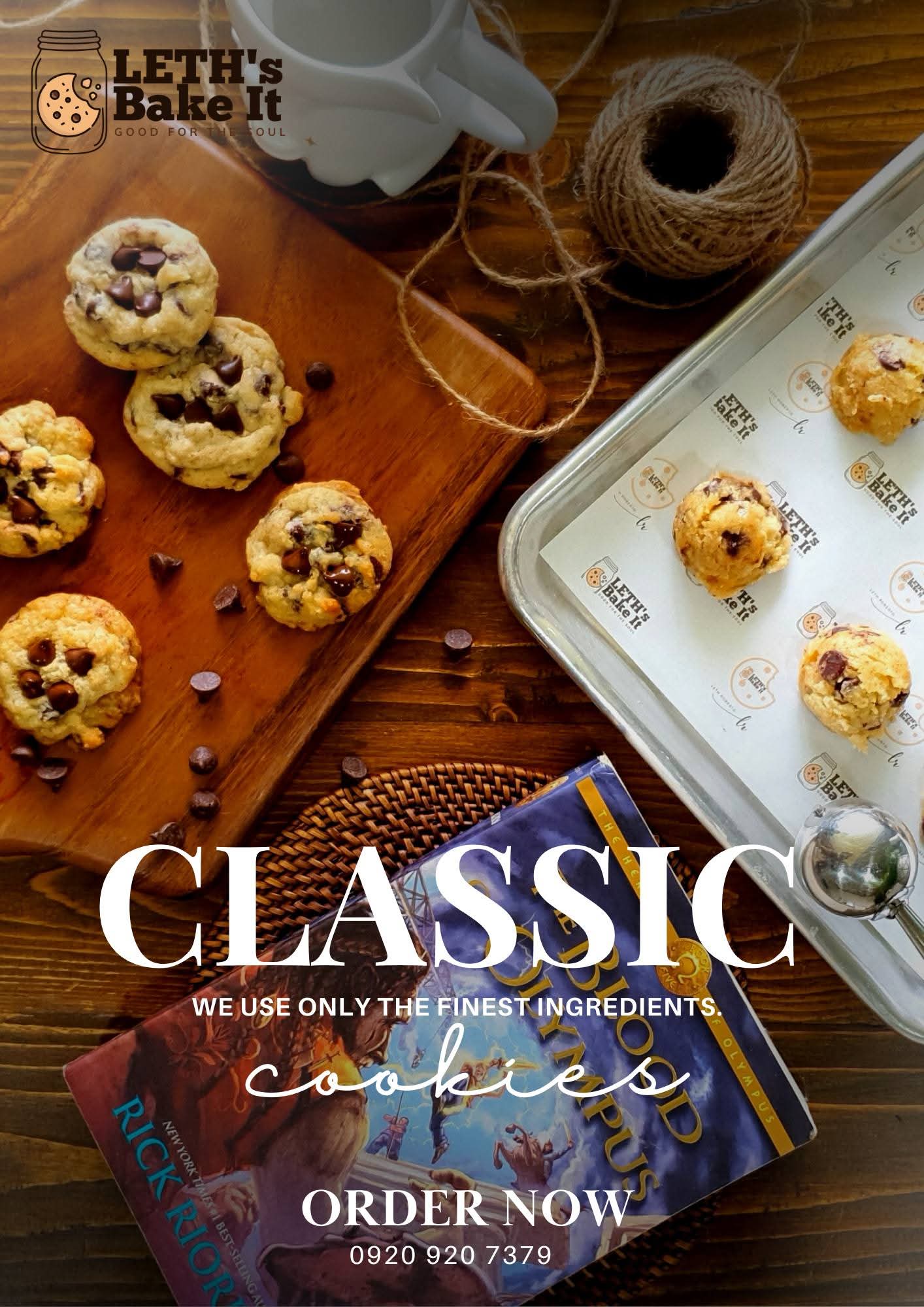 Freshly baked classic chocolate chip cookies